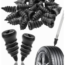 Kit di riparazione pneumatici da 48 pezzi per auto e moto, attrezzi per la riparazione di forature di pneumatici, kit di riparazione di emergenza re