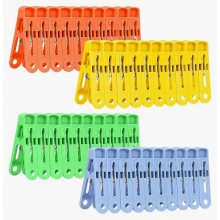 120er-Packung Wäscheklammern ohne Abdrücke, 4 Farben, windfeste und robuste Kunststoffklammern für Handtücher, Kleidung und Socken
