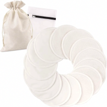 Waschbare Stilleinlagen aus Bambus, 14er-Pack, wiederverwendbare Stilleinlagen, stilvoll, saugfähig, hypoallergen, inklusive Wäschebeutel