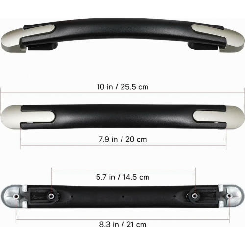 2 Piece Luggage Handle Replacement, Durable Repair Handles for Suitcases, Tool Cases and Storage Boxes, Universal Carry Handle Set 2
