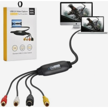 VHS auf USB 2.0 Video Grabber, VHS Digitalisieren Gerät Konverter Audio Video Capture Card, Alte VHS Mini DV Hi8 DVD VCR zu Digital-Konverter für Ma