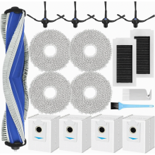 Ersatzteilset für Omn-Saugroboter, Hauptbürste, 2 HEPA-Filter, 4 Wischtücher, 4 Seitenbürsten und 4 Staubbeutel