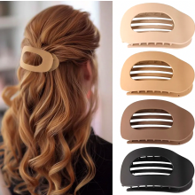 Set van 4 haarclips voor dames, platte clips in Franse stijl met binnentanden, stevige haaraccessoires voor dagelijks gebruik.