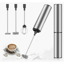 Rechargeable Electric Milk Frother, USB Mini Hand Mixer with Dual Whisks, Stainless Steel Mixer for Coffee and Baking