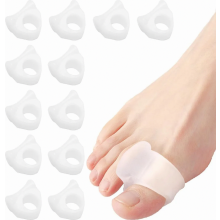 Gel teenspreiders, 12 stuks siliconen teenspreiders voor hamertenen en hallux valgus, zachte teenspreiders voor overlappende tenen, wrijving, pr