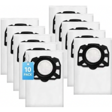 10er-Pack Staubsaugerbeutel für Kärcher WD4, WD5, WD6, WD5P, WD6P, MV4, MV5, MV6 (Vliesfilterbeutel als Ersatz für Nass- und Trockensauger)