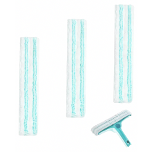 Vervangende microvezelhoezen voor raamwisser, met klittenbandsluiting, eenvoudig te bevestigen, zeer absorberend, ideaal voor het reinigen van glas.
