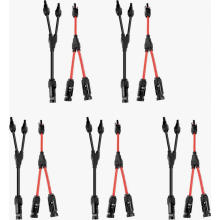 Solarkabel Y Verteiler, Wetterbeständig Multi-Contact 4 Y-Stecker Solarpanel, PV Kabel Parallel Male Female MMF und FFM, Kabel für photovoltaikanlag