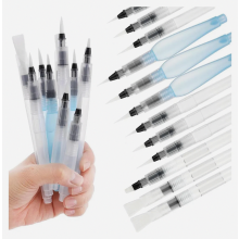 12-teiliges Set Wasserpinselstifte, nachfüllbare Aquarellpinselstifte aus Kunststoff mit integriertem Wassertank für die Aquarellmalerei