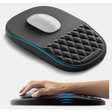Ergonomisches Mauspad mit Gel-Handgelenkauflage, 2-in-1-Memory-Schaum-Mauspad mit Massagenoppen und rutschfester PU-Unterseite, geeignet für