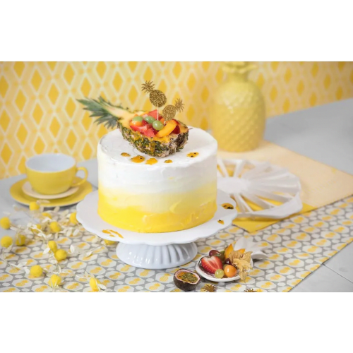 Classic Plastic Cake Divider 31.5 cm, Dual-Sided Pie Cutter for 14 or 16 Equal Pieces, White, Durable Kitchen Tool 1