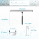 Stainless Steel Shower Squeegee, Window Cleaner with Rubber Blade, Includes 1 Replacement Blade and 1 Hook 6