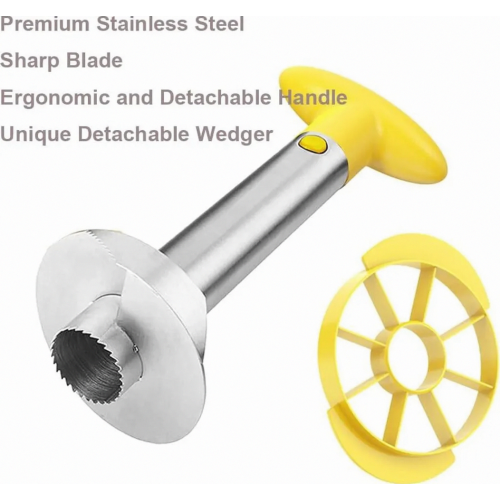 Stainless Steel Pineapple Peeler and Corer with Slicer, Easy Kitchen Tool for Fruit Prep 2