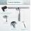 Stainless Steel Shower Squeegee, Window Cleaner with Rubber Blade, Includes 1 Replacement Blade and 1 Hook 2