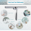 Stainless Steel Shower Squeegee, Window Cleaner with Rubber Blade, Includes 1 Replacement Blade and 1 Hook 3