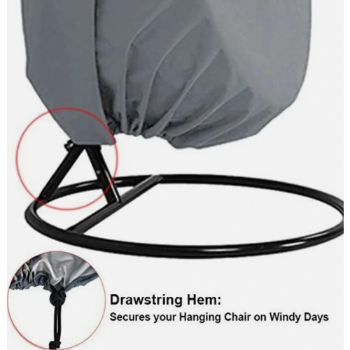 Hängesessel Abdeckung, 230*200 cm Hängesessel Schutzhülle Staubdichte Abdeckung,Grau 2