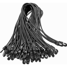50 Piece Bungee Cords with Hooks, Heavy Duty Elastic Tarp Ties, Multifunctional Tent Cord Fasteners for Camping Tarps, Trailer Cov