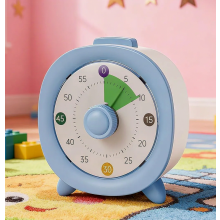Visuele timer voor kinderen, afteltimer van 60 minuten voor gebruik aan het bureau, in de klas, op kantoor en in de keuken.