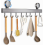 Kitchen Hook Rack with Suction Cups, 8 Hooks, 40 cm Long, 20 kg Load Capacity, Removable Rustproof Wall Organizer for Utensils and 1