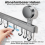 Kitchen Hook Rack with Suction Cups, 8 Hooks, 40 cm Long, 20 kg Load Capacity, Removable Rustproof Wall Organizer for Utensils and 4