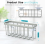 Kitchen Sink Sponge Holder Caddy, Matte Silver Dish Sponge Organizer for Sink Side Storage, Rust Resistant Metal 2