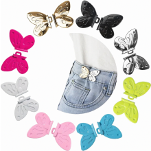 pares de botones metálicos para jeans, botones de mariposa multicolor para ajustar la cintura, sin necesidad de coser ni herramientas.