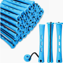 120 Stück Kleine Dauerwellen Wickler,0.35 Zoll Dauerwellen Set Komplett, Blau Lockenwickler Klein, Hair Rollers für Frauen, Lockenwickler Kurze Haar