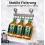 Kitchen Hook Rack with Suction Cups, 8 Hooks, 40 cm Long, 20 kg Load Capacity, Removable Rustproof Wall Organizer for Utensils and 5