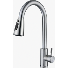 Grifo de cocina con rociador extraíble, 3 modos de rociado, grifo mezclador de acero inoxidable para fregadero de cocina, grifo extraíble de alta pr