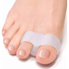 Set van 12 gel teenspreiders voor hallux valgus en overlappende tenen, zachte witte teenspreiders voor comfort en een goede uitlijning.