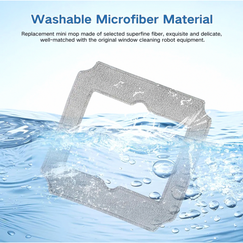 16 Pack Mini Cleaning Cloths for Window Cleaning Robot, Reusable and Washable Replacement Pads, Microfiber Accessory for Daily Dus 2
