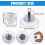 Threaded Suction Cups, 6 Pack Transparent 25mm Rubber Suction Knobs with Metal Screw Nut for Windows and Glass Surfaces 2