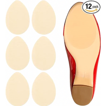 12 Stück Anti Rutsch Sohle Pads Rutschfeste -Aufkleber für Schuhe und High Heels, Selbstklebende Schutz Kissen Sohlenprotektoren (Transluzent)