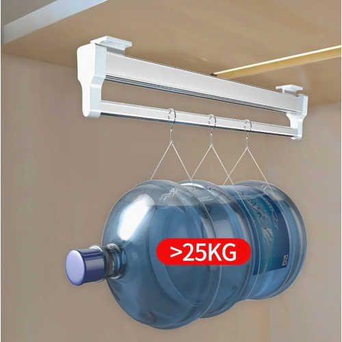 Adjustable Pull Out Wardrobe Clothes Rail Telescopic Hanger Bar 292 mm White for Closet Storage and Organization 2
