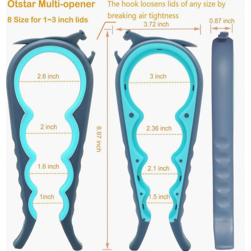 Jar Opener Bottle Opener for Seniors, Ring Pull Can Opener for Weak Hands and Arthritis, Easy Grip Kitchen Tool 1