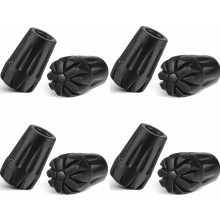 Set van 12 rubberen dopjes voor Nordic Walking-stokken, antislip rubberen doppen voor wandelstokken en trekkingstokken, vervangende beschermkapjes.