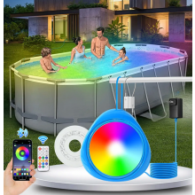 20 W RGB LED -allasvalo magneettikiinnikkeellä, IP68-vedenpitävä, himmennettävä, vedenalaiseen uima-altaaseen, kylpylään ja lampeen