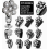 7-Blade Replacement Head for Electric Shavers, Universal Razor Head for Men, 7D Silver, Durable Grooming Accessory 4