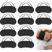 Confezione da 24 maschere morbide per dormire per chi dorme sul fianco, maschera per gli occhi che blocca la luce con cinturino regolabile, comoda b