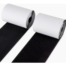 Industrial Self Adhesive Hook and Loop Tape Extra Strong, 10 cm Wide 1.5 m Long, Black Heavy Duty for Home and Office