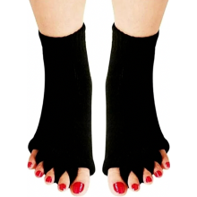 paar teensokken, katoenen voetuitlijningssokken voor dames en heren, yoga-, sport- en massagesokken voor pijnverlichting en comfort.