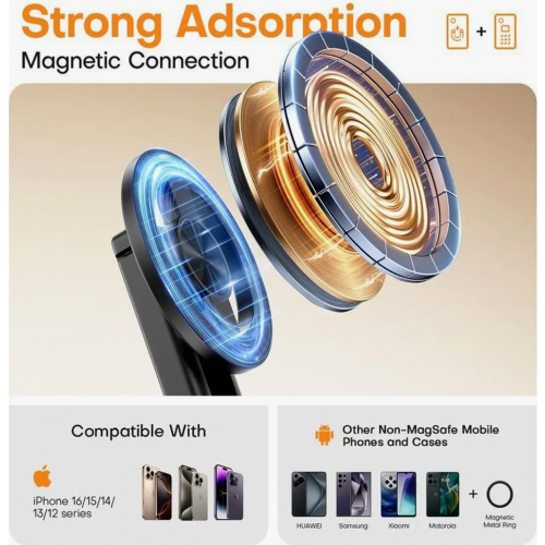 Multifunktionaler magnetischer Mini-Selfie-Stick mit 360-Drehung 1