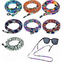 verstelbare katoenen brillenkoordjes voor dames, kleurrijke antislip brillenkoordjes voor leesbrillen, zonnebrillen en veiligheidsbrillen.