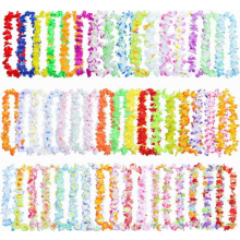 50 Stück hawaiianische Leis-Party-Dekorationen, 50 Stile hawaiianische Leis Bulk Hawaii-Blumen-Halskette für tropische Hawaii-Party-Themen-Strandpar