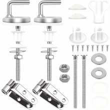 Kit di fissaggio per sedile WC, 2 pezzi, cerniere universali in acciaio inossidabile per sedile WC, viti di fissaggio e accessorio di montaggio.