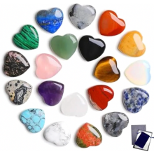 Set di 20 ciondoli portafortuna a forma di cuore in cristallo, piccole decorazioni per il Capodanno 2026, mini pietre regalo per Natale, regali d'am
