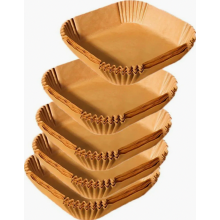 Air Fryer Parchment Paper, 100 Sheets Waterproof and Oil-Resistant Non-Stick Square Liners for Air Fryer, Oven and Grill