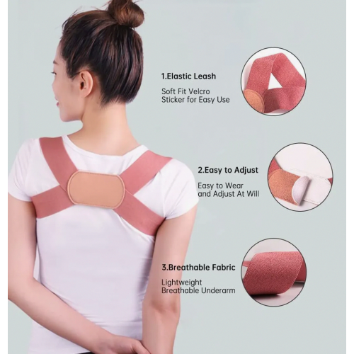 2 Pack Posture Corrector Adjustable Upper Back Support Back Straightener for Women and Men, Comfortable Daily Wear 2