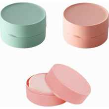 Confezione da 2 portasapone rotondi con coperchio, scatole di sapone in plastica a prova di perdite per bagno, doccia e palestra, per shampoo e sapo