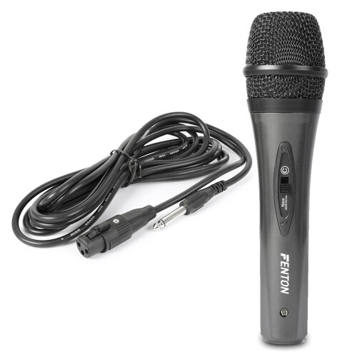 Fenton DM105 Wired Handheld Microphone Pair for DJ Karaoke MC Rehearsal 1